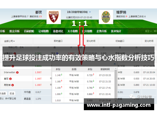 提升足球投注成功率的有效策略与心水指数分析技巧 提升足球投注成功率的有效策略与心水指数分析技巧