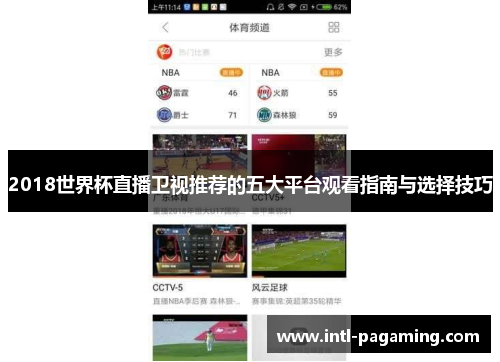 2018世界杯直播卫视推荐的五大平台观看指南与选择技巧 2018世界杯直播卫视推荐的五大平台观看指南与选择技巧